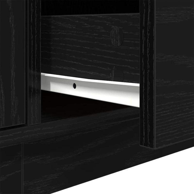 Casa si Gradina - Mobilier - Comode si corpuri - Comode - Dulap TV cu lumini LED Stejar negru 160,5x41x50 cm - Infinity.ro