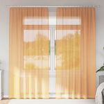 Casa si Gradina - Textile si covoare - Perdele si draperii - Perdele - Perdele Voile cu Bucle 2 buc Portocaliu 140x225 cm - Infinity.ro