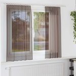 Casa si Gradina - Textile si covoare - Perdele si draperii - Perdele - Perdele Voile cu tabla 2 buc Maro, mărime 140x175 cm - Infinity.ro