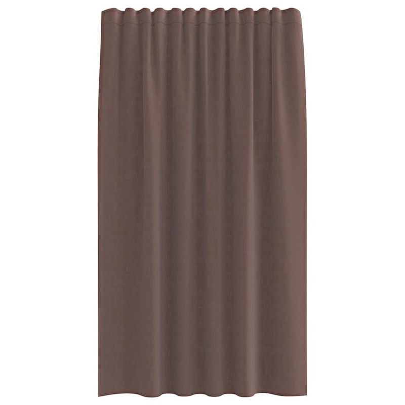 Casa si Gradina - Textile si covoare - Perdele si draperii - Perdele - Perdele Voile cu tabla 2 buc Maro, mărime 140x175 cm - Infinity.ro