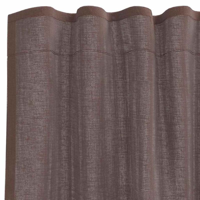 Casa si Gradina - Textile si covoare - Perdele si draperii - Perdele - Perdele Voile cu tabla 2 buc Maro, mărime 140x175 cm - Infinity.ro