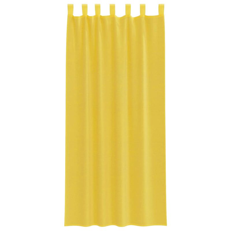 Casa si Gradina - Textile si covoare - Perdele si draperii - Perdele - Perdele Voile cu buzunare pentru bare 2 buc Galben - Infinity.ro