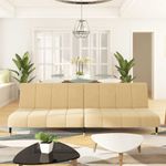Casa si Gradina - Mobilier - Canapele si coltare - Canapele - Canapea extensibila cu 2 locuri, crem, catifea - Infinity.ro