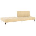Casa si Gradina - Mobilier - Canapele si coltare - Canapele - Canapea extensibila cu 2 locuri, crem, catifea - Infinity.ro