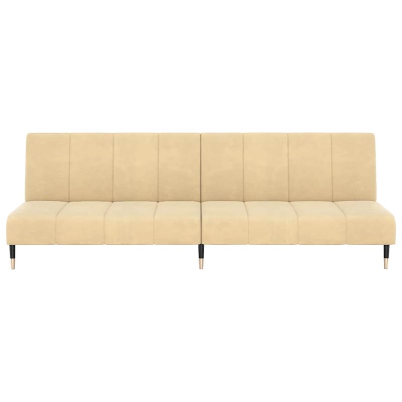 Casa si Gradina - Mobilier - Canapele si coltare - Canapele - Canapea extensibila cu 2 locuri, crem, catifea - Infinity.ro