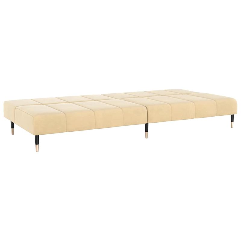 Casa si Gradina - Mobilier - Canapele si coltare - Canapele - Canapea extensibila cu 2 locuri, crem, catifea - Infinity.ro