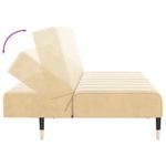 Casa si Gradina - Mobilier - Canapele si coltare - Canapele - Canapea extensibila cu 2 locuri, crem, catifea - Infinity.ro