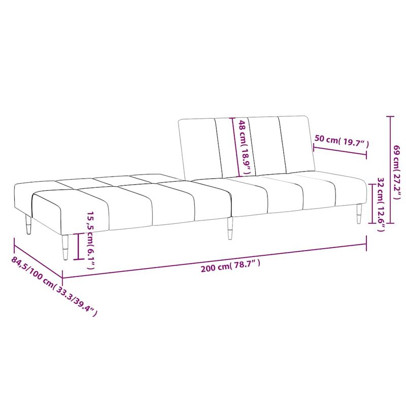 Casa si Gradina - Mobilier - Canapele si coltare - Canapele - Canapea extensibila cu 2 locuri, crem, catifea - Infinity.ro
