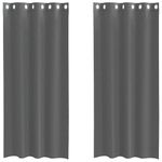Casa si Gradina - Textile si covoare - Perdele si draperii - Perdele - Perdele Voile cu Oelii 2 buc Gri Inchis 140x245 cm - Infinity.ro