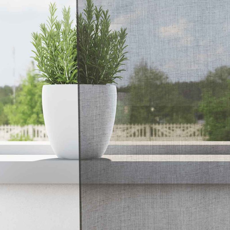 Casa si Gradina - Textile si covoare - Perdele si draperii - Perdele - Perdele Voile cu Oelii 2 buc Gri Inchis 140x245 cm - Infinity.ro