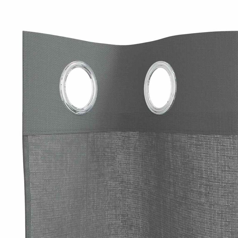 Casa si Gradina - Textile si covoare - Perdele si draperii - Perdele - Perdele Voile cu Oelii 2 buc Gri Inchis 140x245 cm - Infinity.ro