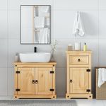 Casa si Gradina - Mobilier - Seturi de mobilier - Seturi baie - Set mobilier de baie „Corona”, 2 piese, lemn masiv de pin - Infinity.ro