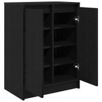 Casa si Gradina - Mobilier - Organizare si depozitare - Organizator incaltaminte - Dulap Pantofi Stejar Negru 57x34x76 cm Lemn prelucrat - Infinity.ro