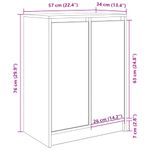 Casa si Gradina - Mobilier - Organizare si depozitare - Organizator incaltaminte - Dulap Pantofi Stejar Negru 57x34x76 cm Lemn prelucrat - Infinity.ro