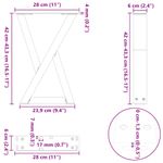 Casa si Gradina - Mobilier - Feronerie si accesorii mobila - Picioare masuta de cafea 2 buc Antracit 28x(42-43,3) cm Otel - Infinity.ro