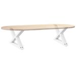 Casa si Gradina - Mobilier - Feronerie si accesorii mobila - Picioare masuta de cafea 2 buc Alb 50x(30-31,3) cm Otel - Infinity.ro