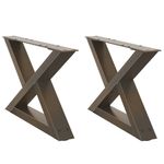 Casa si Gradina - Mobilier - Feronerie si accesorii mobila - Picioare masuta de cafea 2 buc Otel natural 60x(30-31,3)cm Otel - Infinity.ro