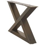 Casa si Gradina - Mobilier - Feronerie si accesorii mobila - Picioare masuta de cafea 2 buc Otel natural 60x(30-31,3)cm Otel - Infinity.ro