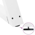 Casa si Gradina - Mobilier - Feronerie si accesorii mobila - Picioare de masa 2 buc Alb 60x(72-73,3) cm Otel - Infinity.ro