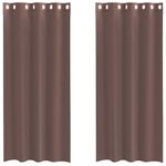 Casa si Gradina - Textile si covoare - Perdele si draperii - Perdele - Perdele Voile cu Oelii 2 buc Maro 140x245 cm - Infinity.ro