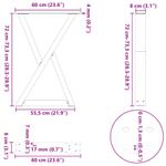 Casa si Gradina - Mobilier - Feronerie si accesorii mobila - Picioare de masa 2 buc Alb 60x(72-73,3) cm Otel - Infinity.ro