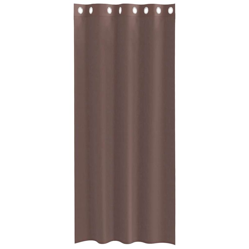 Casa si Gradina - Textile si covoare - Perdele si draperii - Perdele - Perdele Voile cu Oelii 2 buc Maro 140x245 cm - Infinity.ro