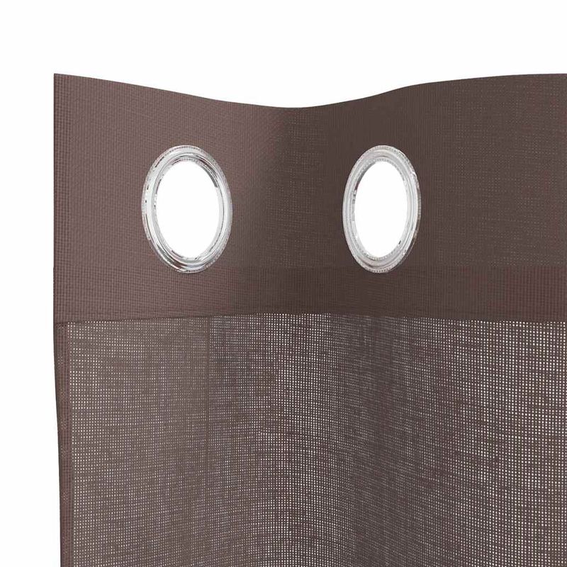 Casa si Gradina - Textile si covoare - Perdele si draperii - Perdele - Perdele Voile cu Oelii 2 buc Maro 140x245 cm - Infinity.ro