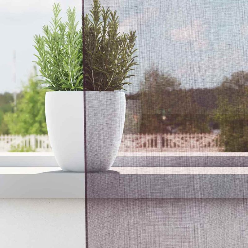 Casa si Gradina - Textile si covoare - Perdele si draperii - Perdele - Perdele Voile cu Oelii 2 buc Violet 140x260 cm - Infinity.ro