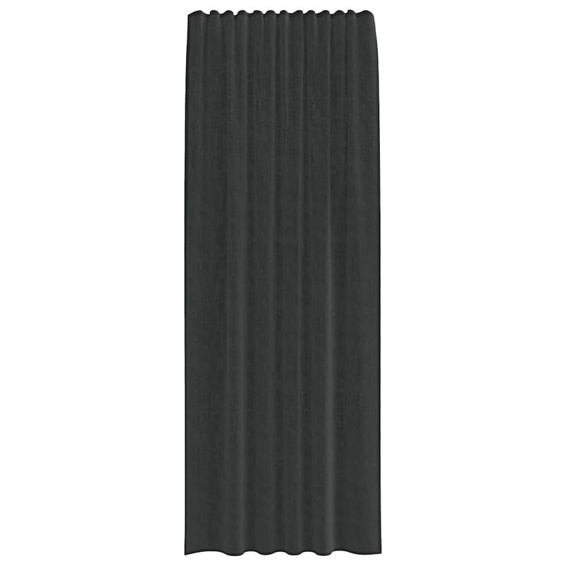 Casa si Gradina - Textile si covoare - Perdele si draperii - Perdele - Perdele din voile cu tabla 2 buc Negru, mărime 140x260 cm - Infinity.ro