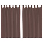 Casa si Gradina - Textile si covoare - Perdele si draperii - Perdele - Perdele Voile cu buzunare pentru bare 2 buc Maro, mărime 140x175 cm - Infinity.ro
