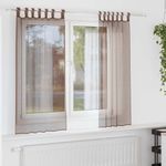 Casa si Gradina - Textile si covoare - Perdele si draperii - Perdele - Perdele Voile cu buzunare pentru bare 2 buc Maro, mărime 140x175 cm - Infinity.ro