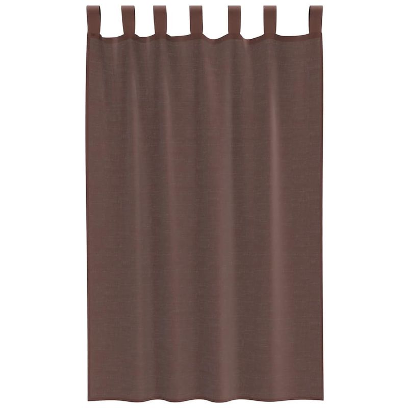 Casa si Gradina - Textile si covoare - Perdele si draperii - Perdele - Perdele Voile cu buzunare pentru bare 2 buc Maro, mărime 140x175 cm - Infinity.ro