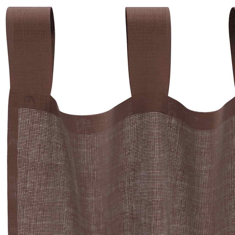 Casa si Gradina - Textile si covoare - Perdele si draperii - Perdele - Perdele Voile cu buzunare pentru bare 2 buc Maro, mărime 140x175 cm - Infinity.ro