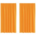 Casa si Gradina - Textile si covoare - Perdele si draperii - Perdele - Perdele Voile cu Bucle 2 buc Portocaliu 140x140 cm - Infinity.ro