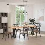 Casa si Gradina - Mobilier - Feronerie si accesorii mobila - Picioare pentru masa 2 buc Negru 50x(72-73,3) cm Otel - Infinity.ro