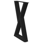 Casa si Gradina - Mobilier - Feronerie si accesorii mobila - Picioare pentru masa 2 buc Negru 50x(72-73,3) cm Otel - Infinity.ro