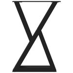 Casa si Gradina - Mobilier - Feronerie si accesorii mobila - Picioare pentru masa 2 buc Negru 50x(72-73,3) cm Otel - Infinity.ro