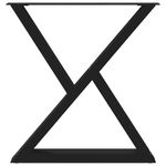 Casa si Gradina - Mobilier - Feronerie si accesorii mobila - Picioare pentru masa 2 buc Negru 80x(72-73,3) cm Otel - Infinity.ro