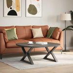 Casa si Gradina - Mobilier - Feronerie si accesorii mobila - Picioare masuta de cafea 2 buc Antracit 70x(42-43,3) cm Otel - Infinity.ro