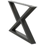 Casa si Gradina - Mobilier - Feronerie si accesorii mobila - Picioare masuta de cafea 2 buc Antracit 70x(42-43,3) cm Otel - Infinity.ro