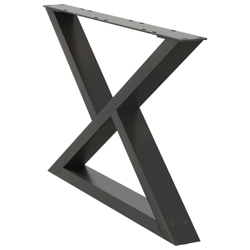 Casa si Gradina - Mobilier - Feronerie si accesorii mobila - Picioare masuta de cafea 2 buc Antracit 70x(42-43,3) cm Otel - Infinity.ro