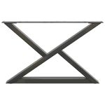 Casa si Gradina - Mobilier - Feronerie si accesorii mobila - Picioare masuta de cafea 2 buc Antracit 70x(42-43,3) cm Otel - Infinity.ro