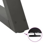 Casa si Gradina - Mobilier - Feronerie si accesorii mobila - Picioare masuta de cafea 2 buc Antracit 70x(42-43,3) cm Otel - Infinity.ro