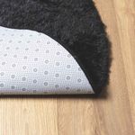 Casa si Gradina - Textile si covoare - Covoare - Covoare casa - Covor shaggy cu pom inalt, NAVARRA, negru, 240x240cm, poliester, formă rotund - Infinity.ro