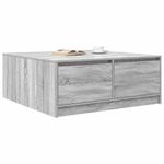 Casa si Gradina - Mobilier - Mese si birouri - Masute de cafea - Masuta de cafea cu sertare Gri Sonoma 100x100x40 cm - Infinity.ro