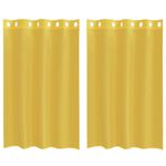 Casa si Gradina - Textile si covoare - Perdele si draperii - Perdele - Perdele Voile cu Oelii 2 buc Galben, mărime 140x175 cm - Infinity.ro