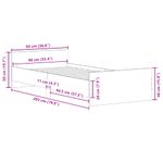 Casa si Gradina - Mobilier - Paturi si accesorii - Paturi - Cadru de pat fara saltea Lemn vechi 90x200cm Lemn prelucrat - Infinity.ro