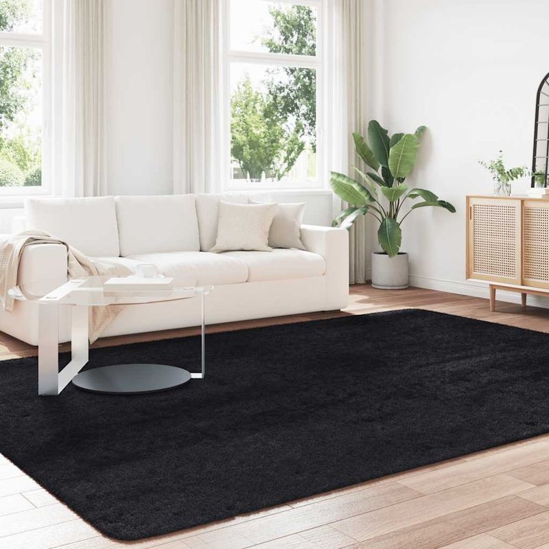 Casa si Gradina - Textile si covoare - Covoare - Covoare casa - Covor shaggy cu pom inalt, NAVARRA, negru, 240x340cm, poliester - Infinity.ro