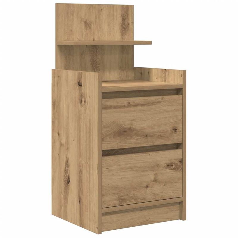 Casa si Gradina - Mobilier - Comode si corpuri - Noptiere - Noptiere cu 2 sertare 2 buc Stejar Artisan 38x34x80 cm - Infinity.ro