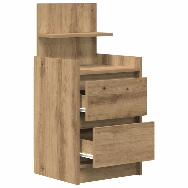 Casa si Gradina - Mobilier - Comode si corpuri - Noptiere - Noptiere cu 2 sertare 2 buc Stejar Artisan 38x34x80 cm - Infinity.ro